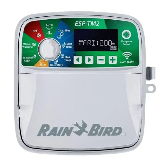 Controlador eletrônico Rain Bird para programação da irrigação do jardim